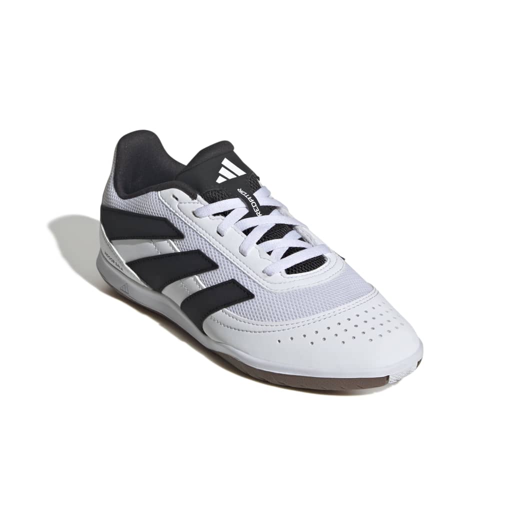 Chuteira Adidas Predator Club Jr7026 branca infantil vista frontal lateral superior